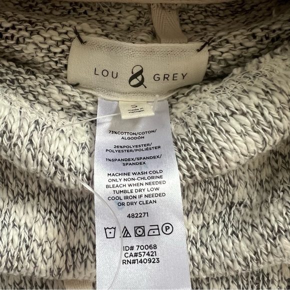 {Lou & Grey/Loft} NWT Short Sleeve Sweatshirt Poncho - Picture 6 of 11